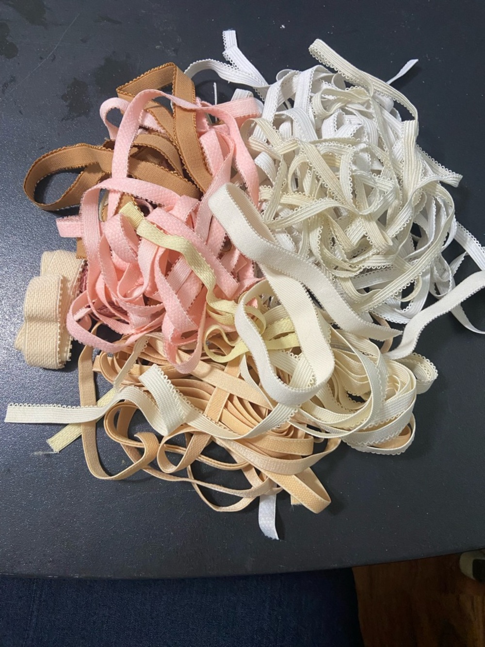 Assorted Lingerie Elastic Bundle - Cream, Blush, Tan, Brown